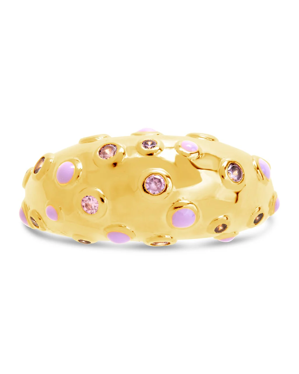 Emberly CZ & Enamel Dome Ring by Sterling Forever - Image 3