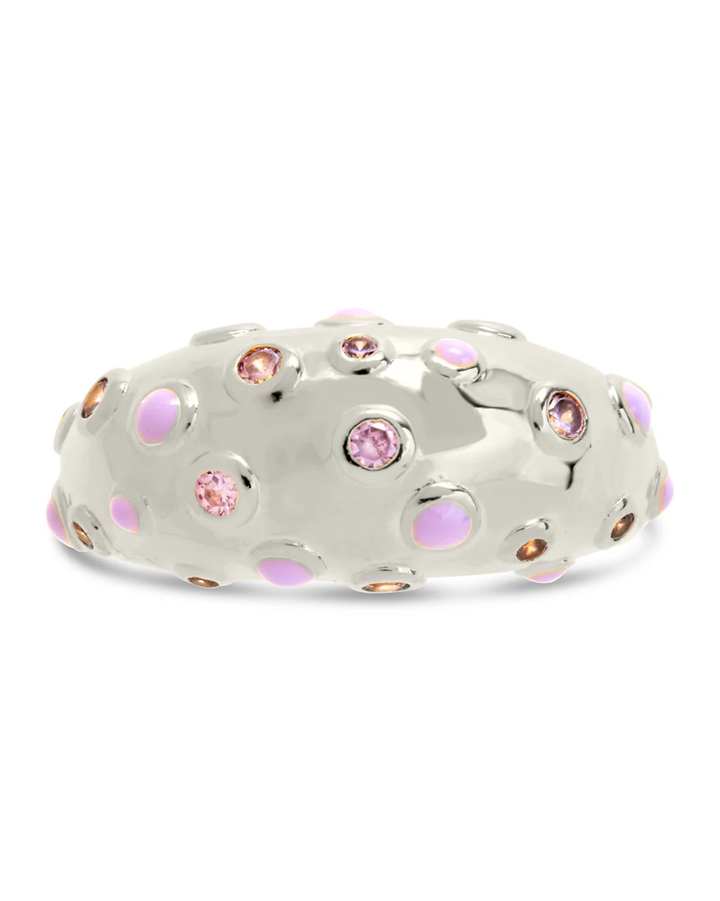 Emberly CZ & Enamel Dome Ring by Sterling Forever - Image 8