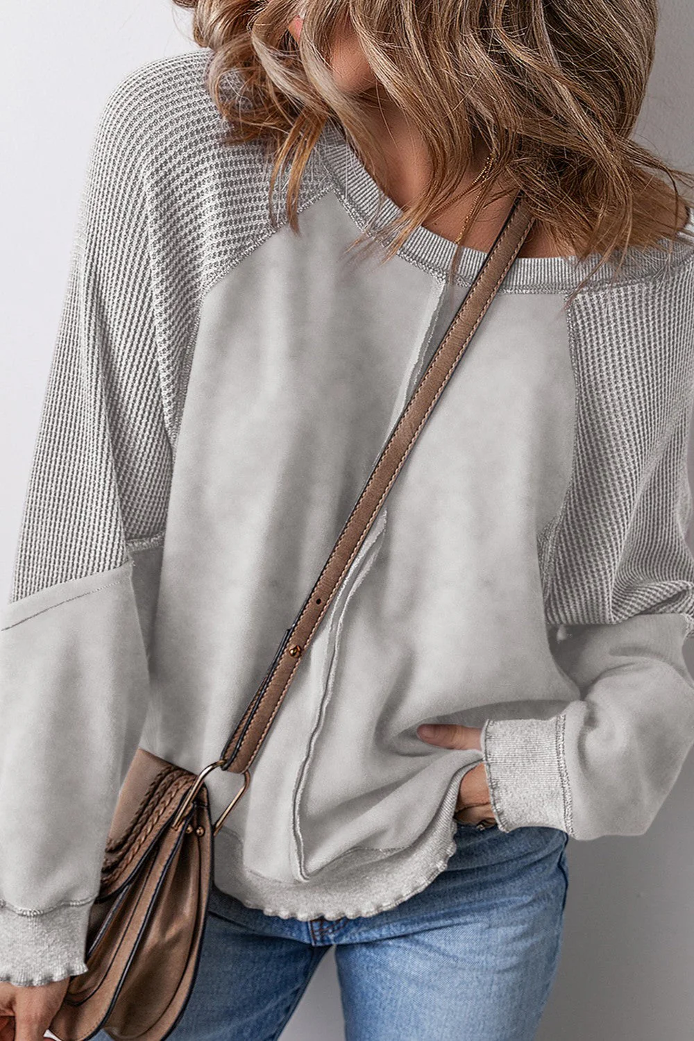 Exposed Seam Long Sleeve Sweatshirt - Image 10