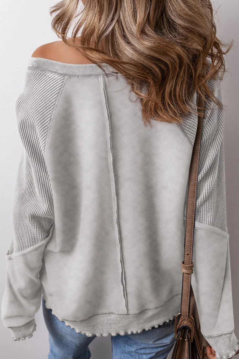 Exposed Seam Long Sleeve Sweatshirt - Image 11