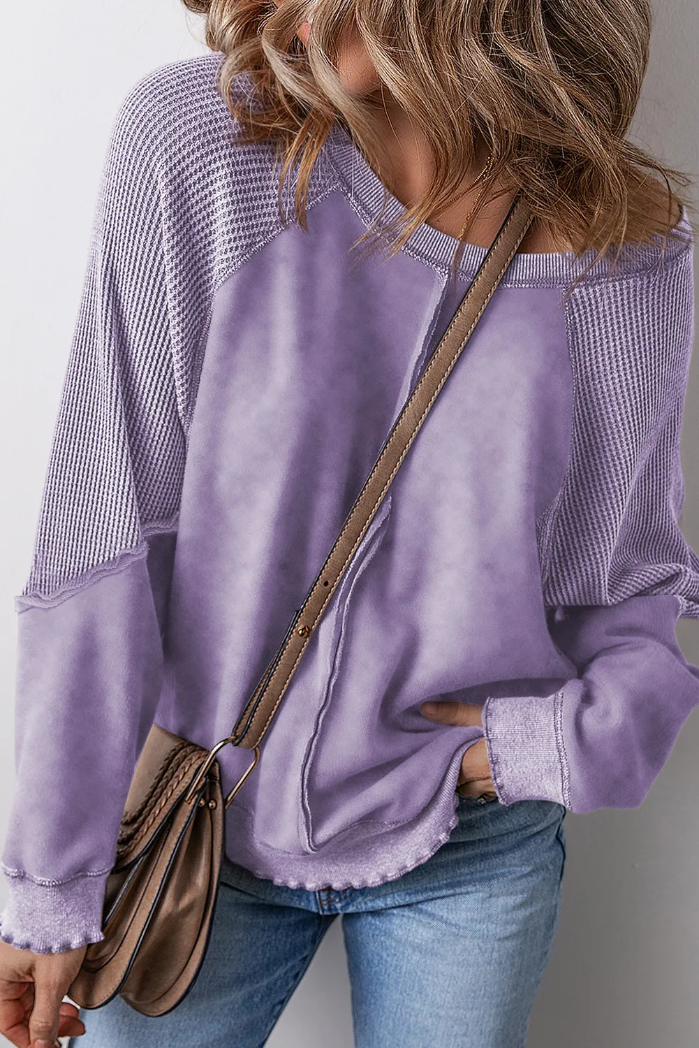 Exposed Seam Long Sleeve Sweatshirt - Image 16