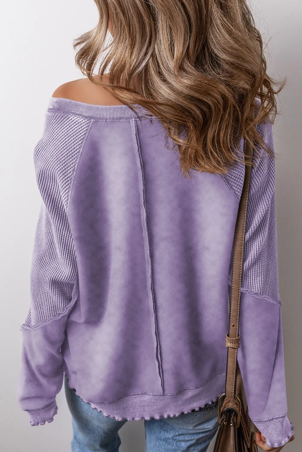 Exposed Seam Long Sleeve Sweatshirt - Image 17