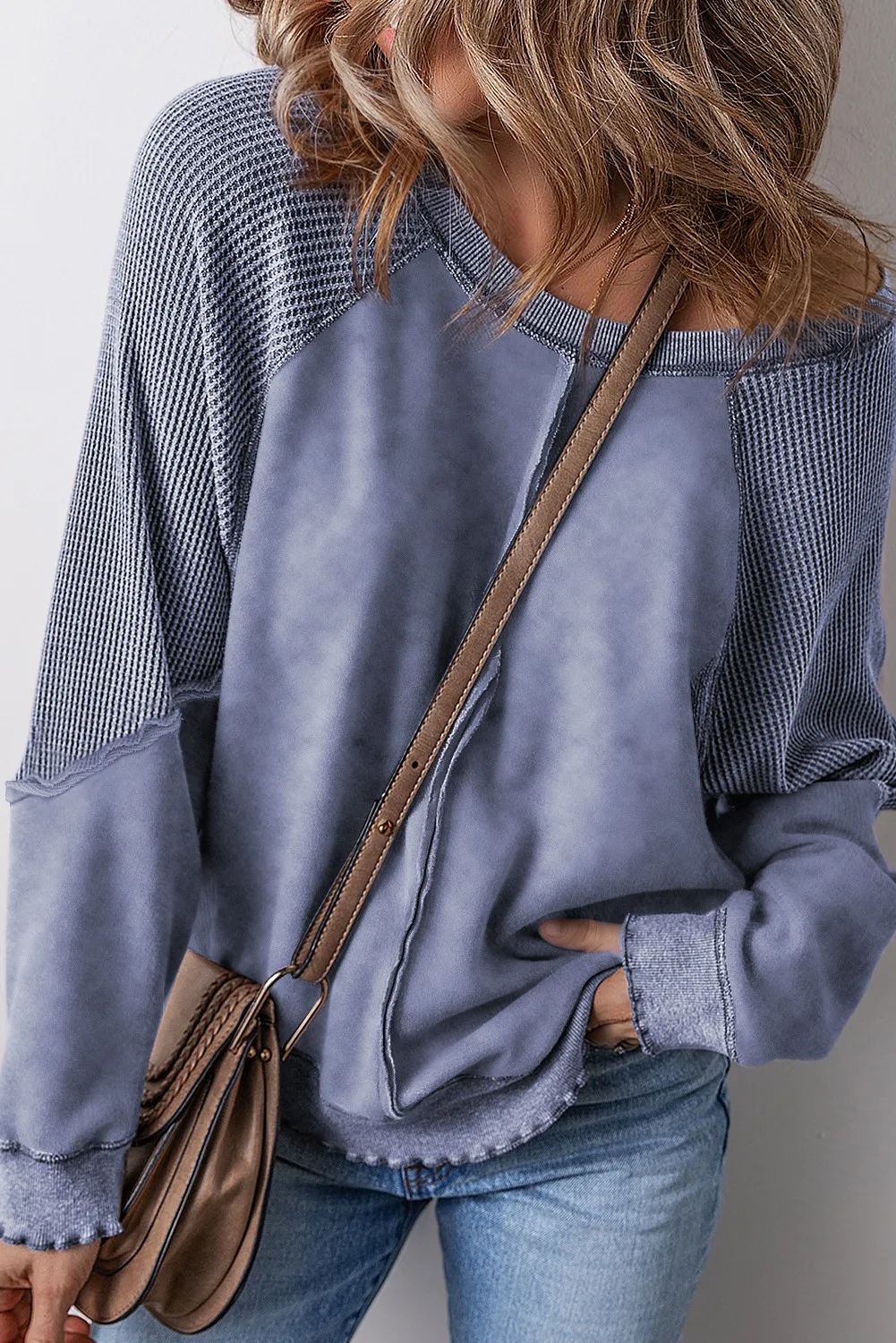 Exposed Seam Long Sleeve Sweatshirt - Image 19