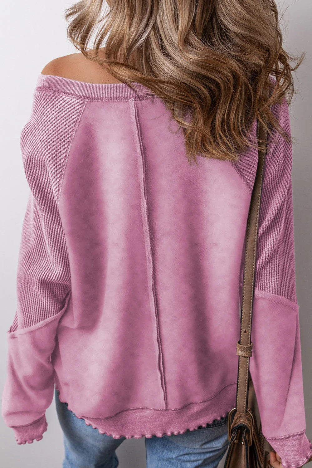 Exposed Seam Long Sleeve Sweatshirt - Image 2
