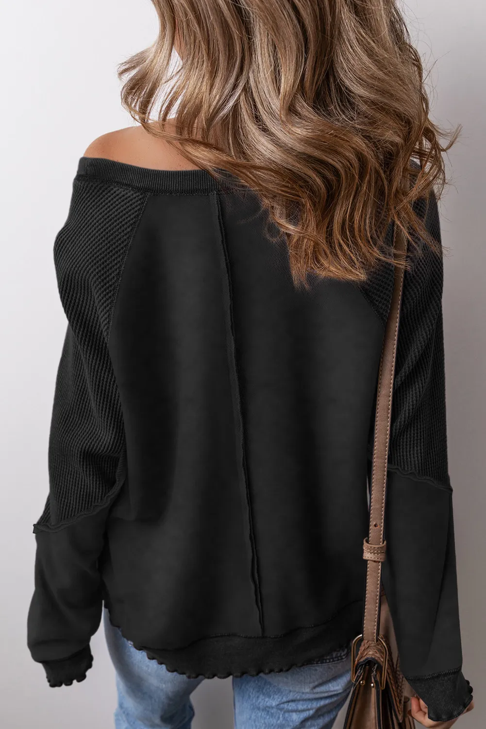 Exposed Seam Long Sleeve Sweatshirt - Image 5