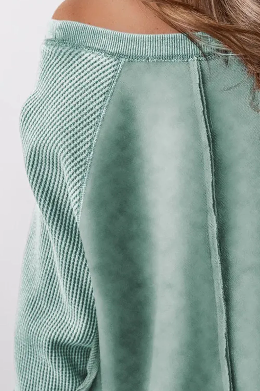 Exposed Seam Long Sleeve Sweatshirt - Image 9