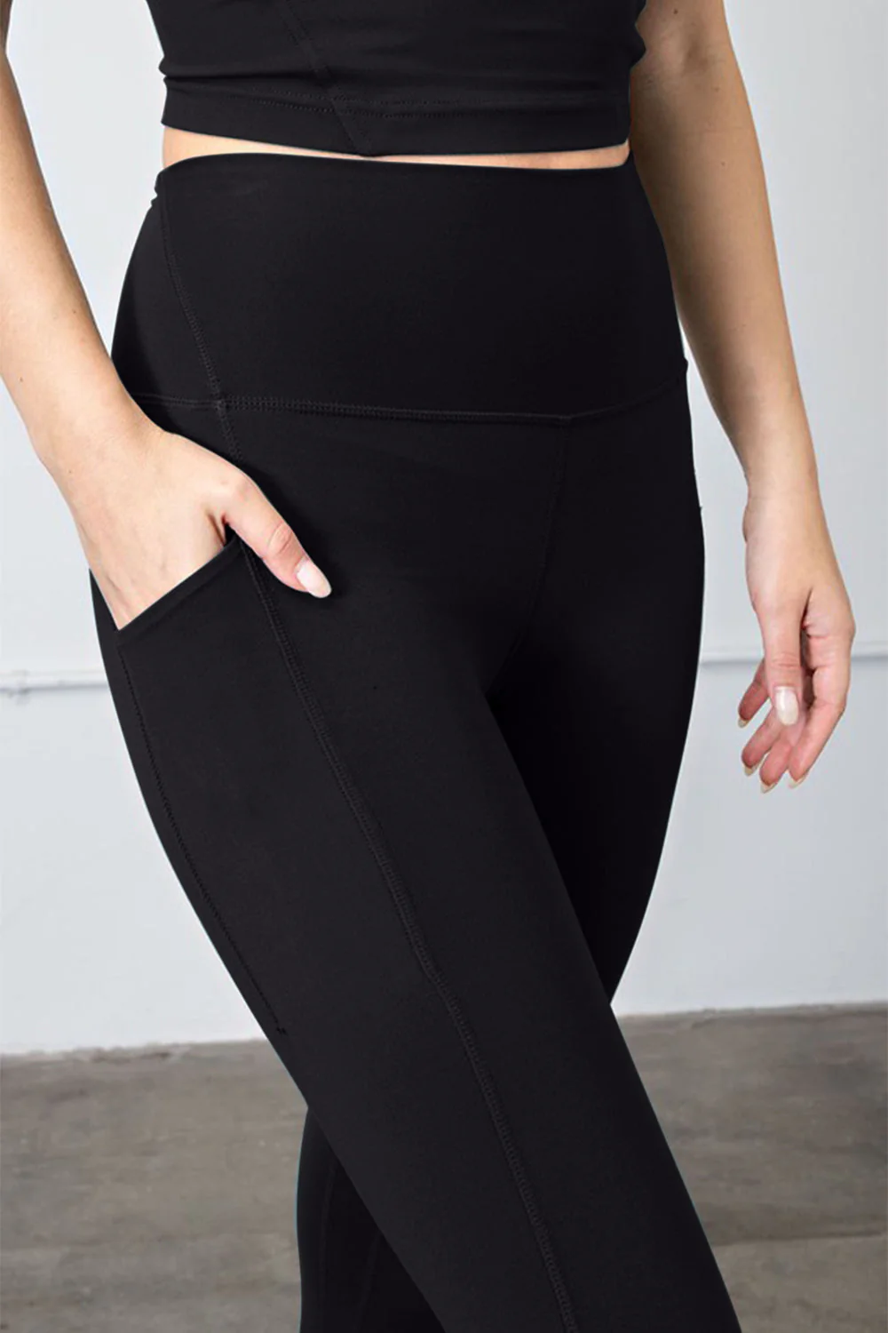 Faith Apparel High Waist Wide Waistband Leggings - Image 5