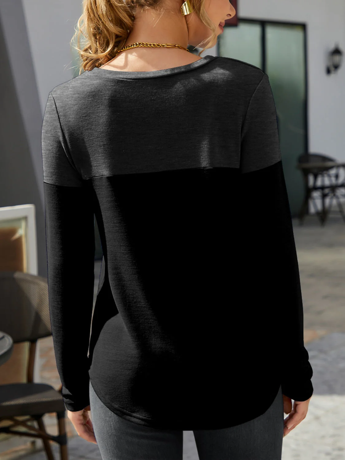 FAM-FAM Round Neck Long Sleeve T-Shirt - Image 2