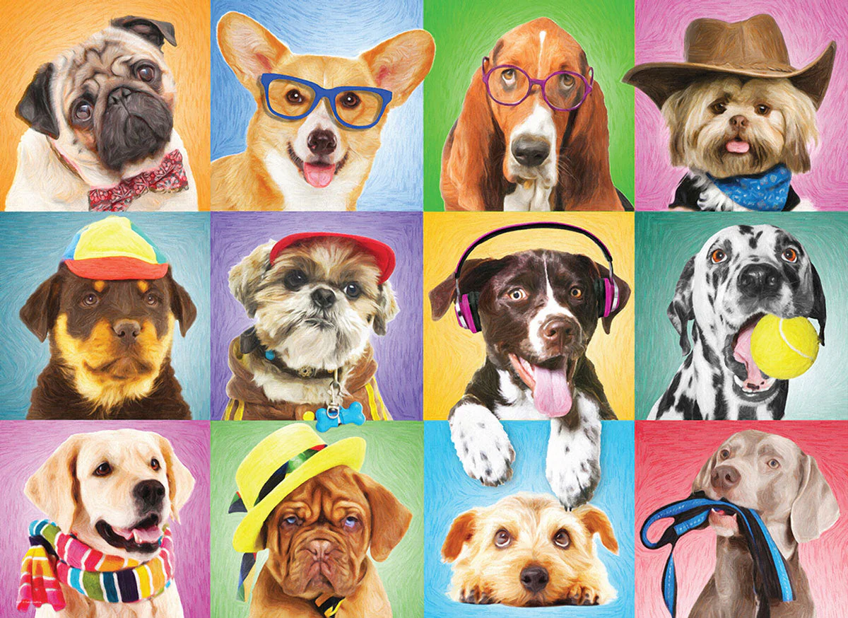 Family Oversize Puzzles - Silly Dogs - Image 2
