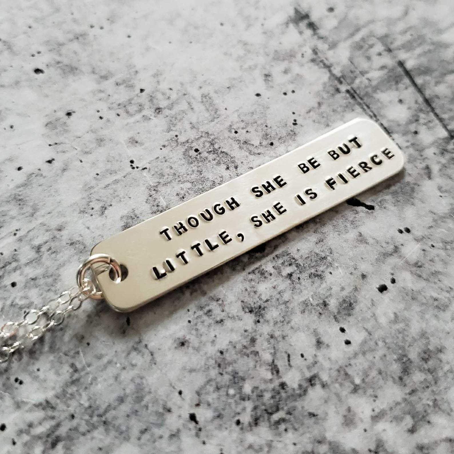 Feminist Vertical Bar Necklace by Salt and Sparkle - Image 3