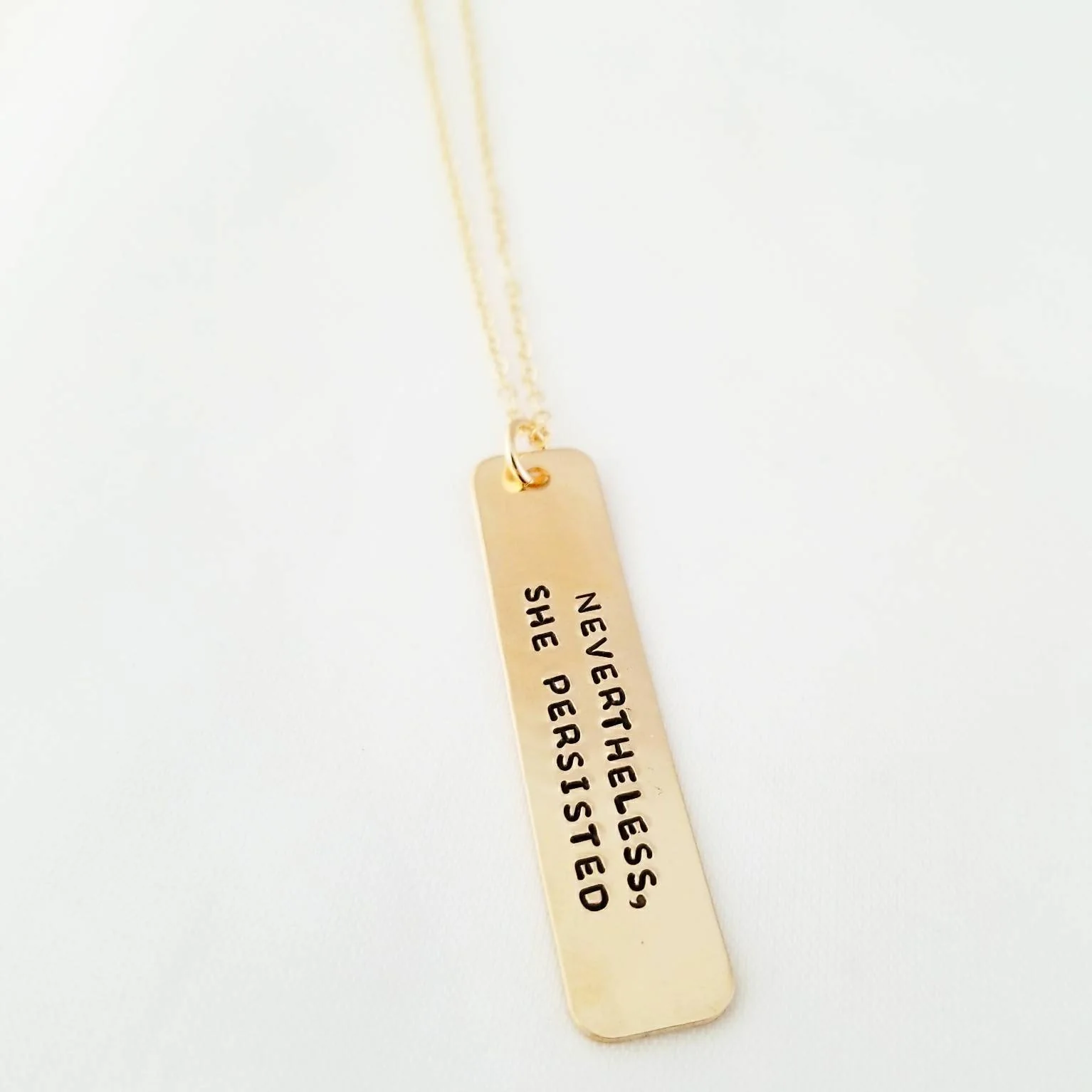 Feminist Vertical Bar Necklace by Salt and Sparkle - Image 7