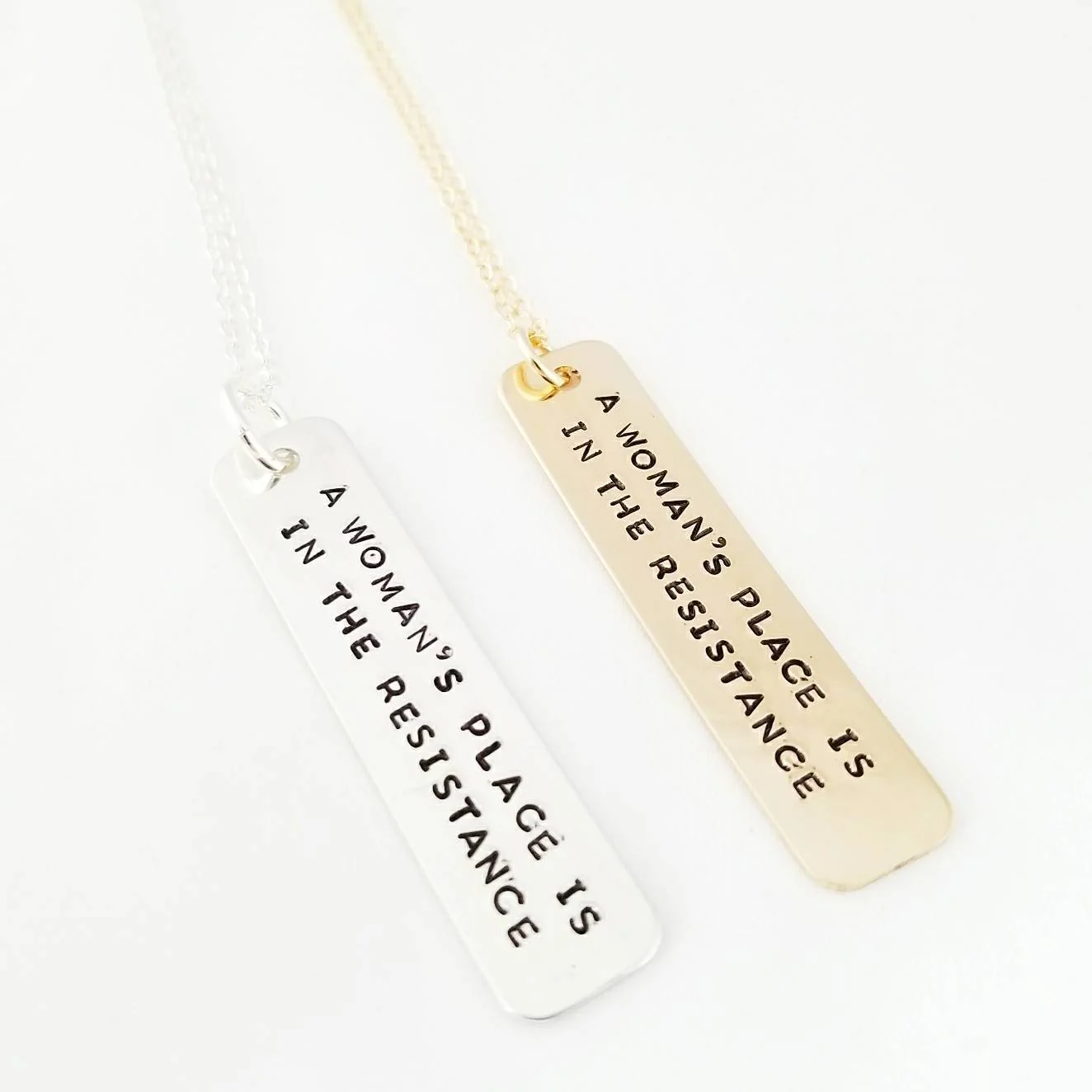Feminist Vertical Bar Necklace by Salt and Sparkle - Image 8