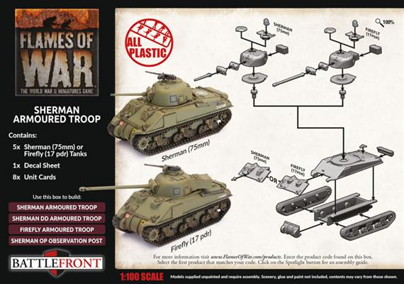 Flames of War: British Sherman Armoured Troop (Late War) - Image 2