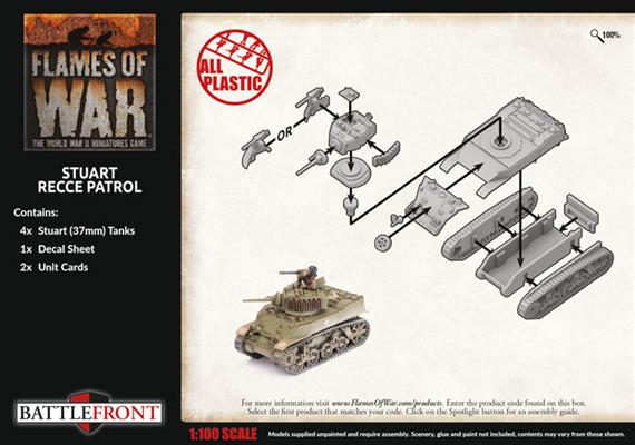 Flames of War: British Stuart Recce Patrol (Late War) - Image 2