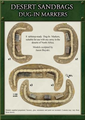 Flames of War: Desert Sandbags - Dug In Markers - Image 2