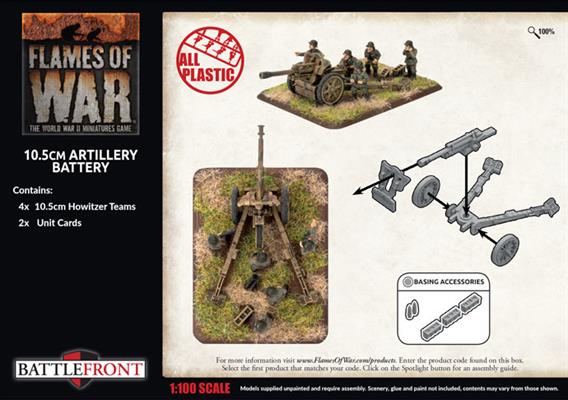 Flames of War: German 10.5cm Artillery Battery (Late War) - Image 2