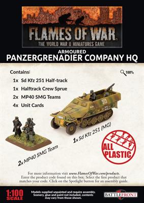 Flames of War: German Armoured Panzergrenadier Company HQ (Late War) - Image 2