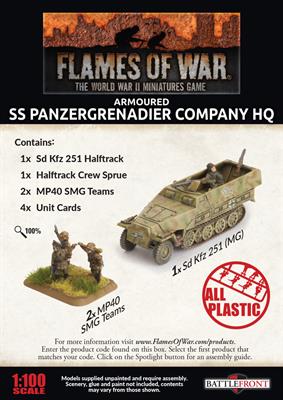 Flames of War: German Armoured SS Panzergrenadier Company HQ (Late War) - Image 2