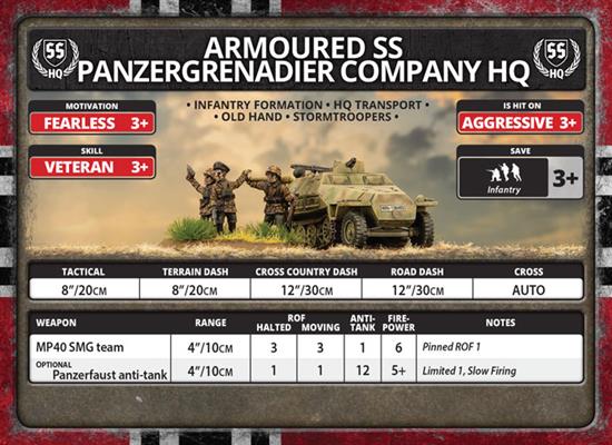 Flames of War: German Armoured SS Panzergrenadier Company HQ (Late War) - Image 6