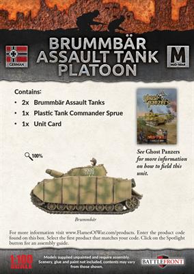 Flames of War: German Brummbar Assault Tank Platoon (Mid War) - Image 2