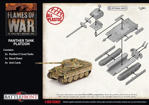 Flames of War: German Panther Tank Platoon (Late War) - Image 2