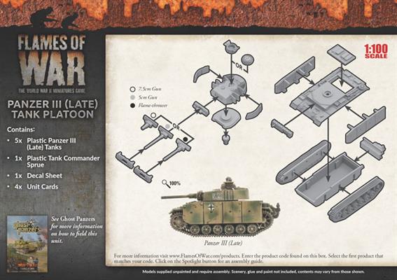 Flames of War: German Panzer III (Late) Tank Platoon (Mid War) - Image 2