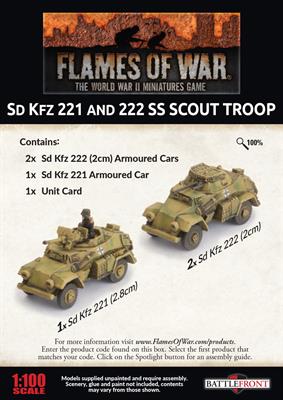 Flames of War: German SD KFZ 221 and 222 SS Scout Troop (Late War) - Image 2