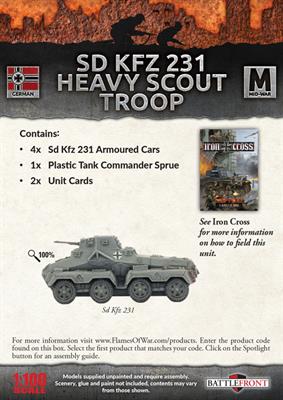 Flames of War: German SD KFZ 231 Heavy Scout Troop (Mid War) - Image 2