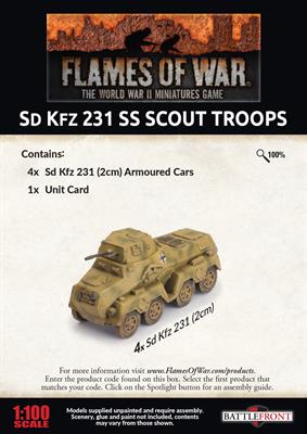 Flames of War: German SD KFZ 231 SS Scout Troops (Late War) - Image 2