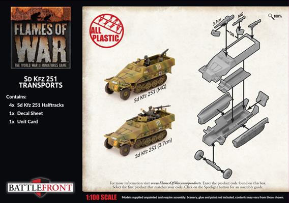 Flames of War: German SD KFZ 251 Transports (Late War) - Image 2