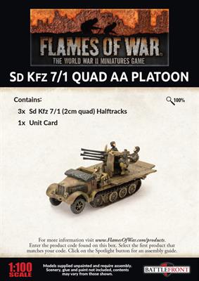 Flames of War: German SD KFZ 7/1 Quad AA Platoon (Late War) - Image 2