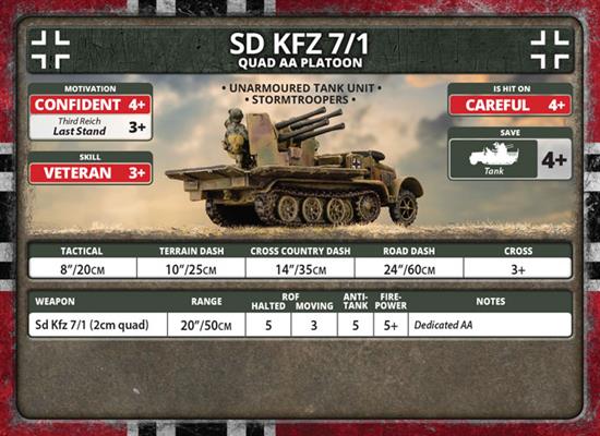 Flames of War: German SD KFZ 7/1 Quad AA Platoon (Late War) - Image 7