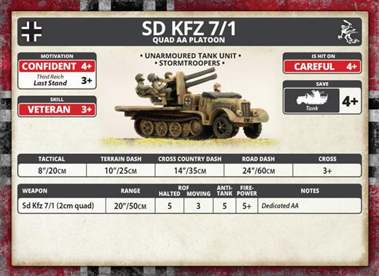 Flames of War: German SD KFZ 7/1 Quad AA Platoon (Mid War) - Image 7