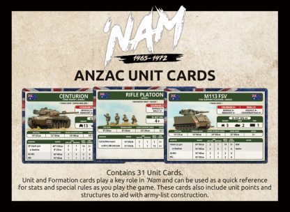 Flames of War: 'NAM - Australian and New Zealand Army Corps Unit Cards - Image 2