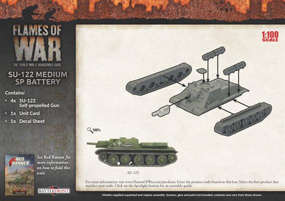 Flames of War: Soviet SU-122 Medium SP Battery (Mid War) - Image 2