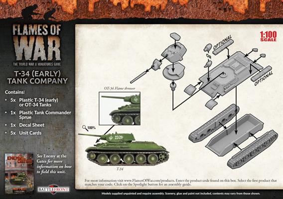 Flames of War: Soviet T-34 (Early) Tank Company (Mid War) - Image 2