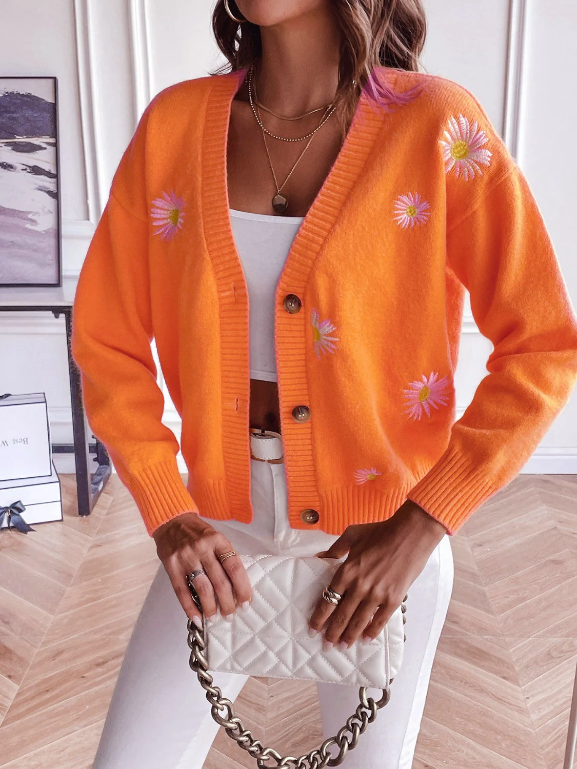 Floral Button Up Cardigan - Image 17