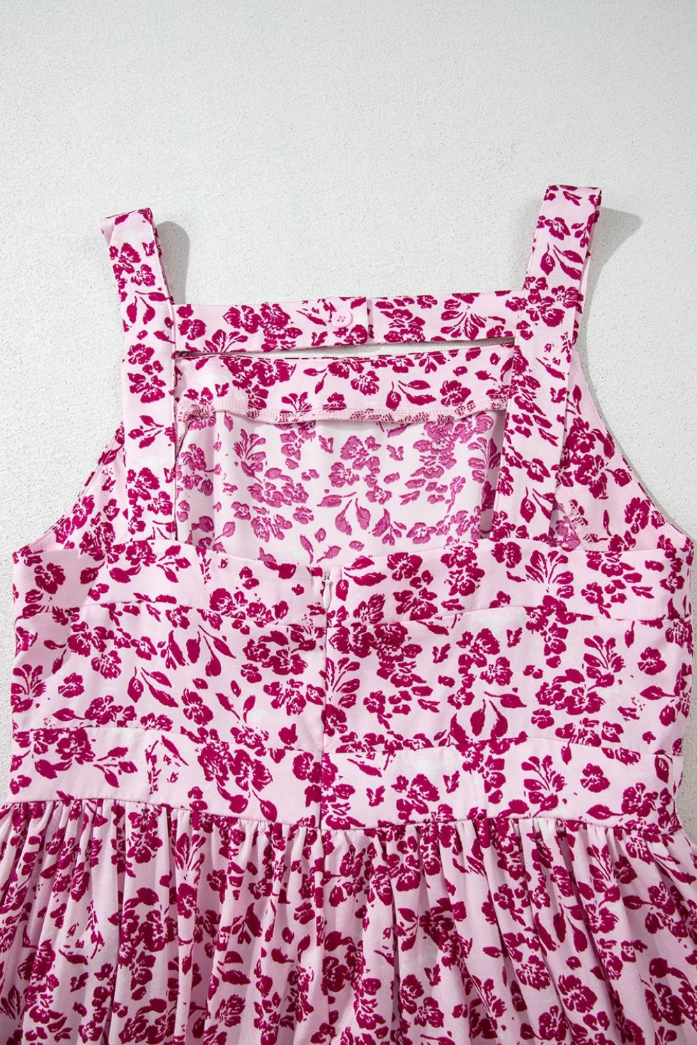 Floral Cutout Back Square Neck Maxi Dress - Image 7