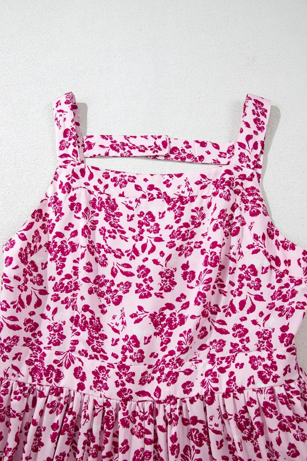Floral Cutout Back Square Neck Maxi Dress - Image 8