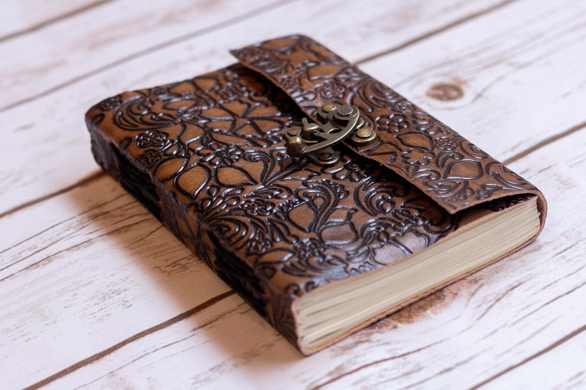 Floral Embossed Latch Journal by Soothi - Image 2
