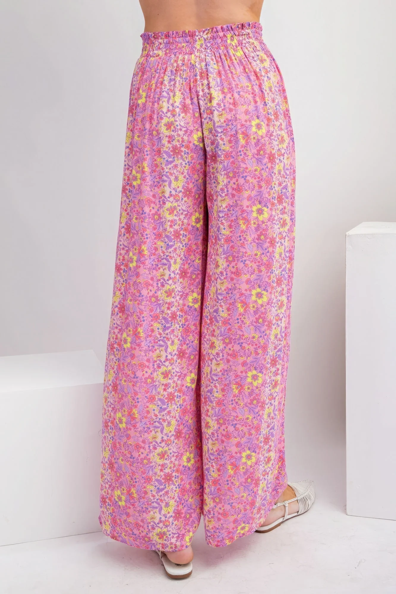 Floral Print Gauze Palazzo Pants - Image 6