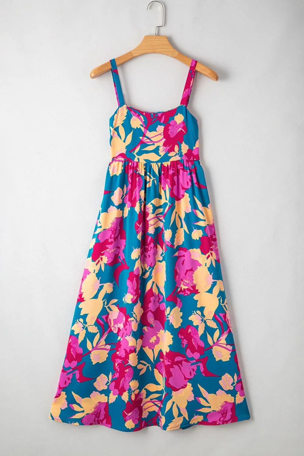 Floral Square Neck Cami Dress with Pockets - Image 7