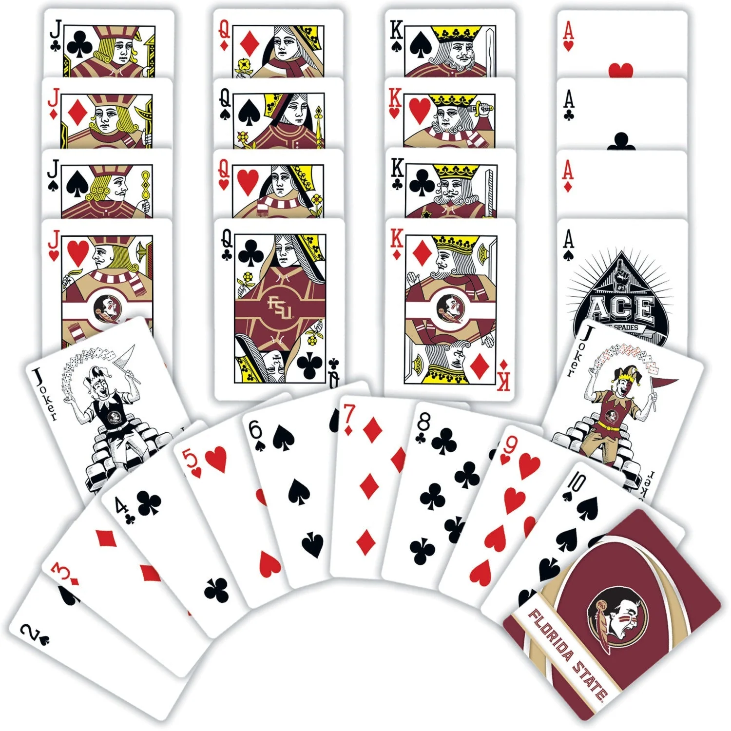 Florida State Seminoles Playing Cards - 54 Card Deck by MasterPieces Puzzle Company INC - Image 2