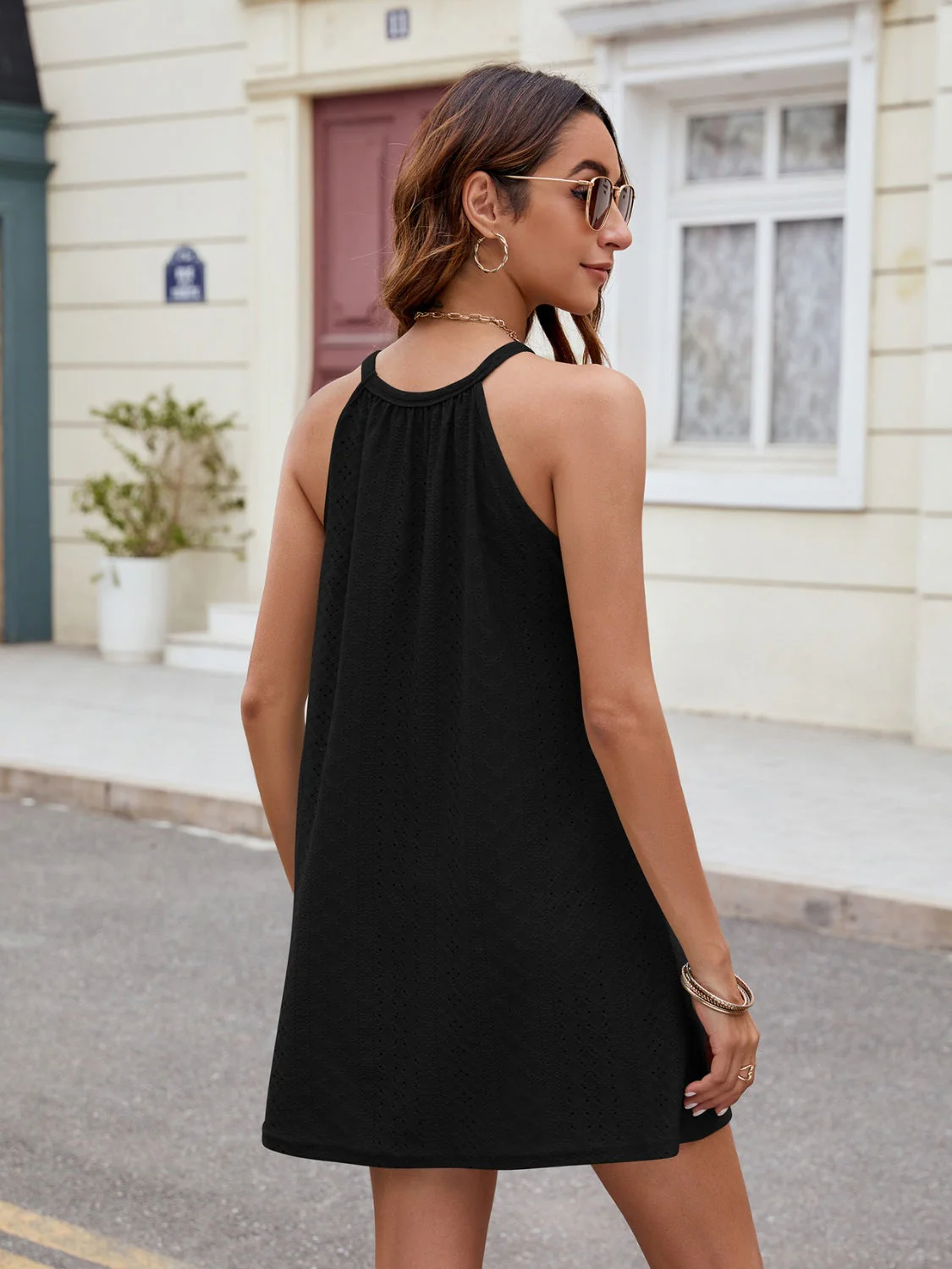 Florira Eyelet Sleeveless Mini Dress - Image 15