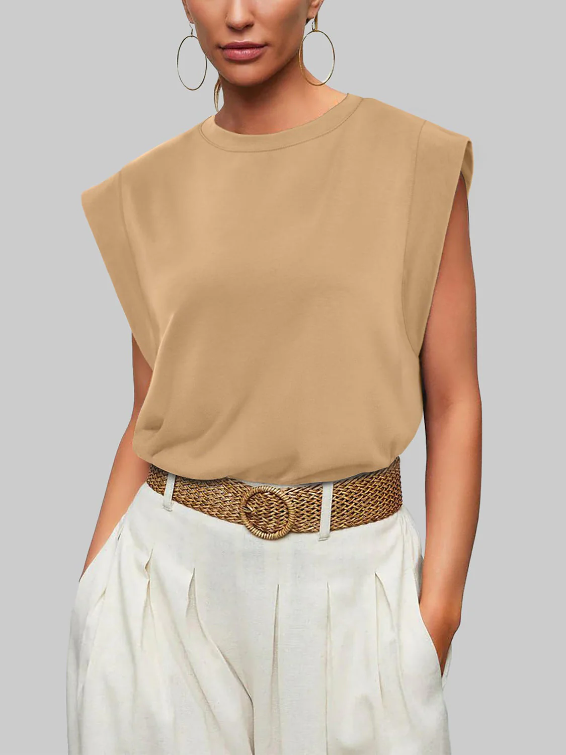 Florira Round Neck Cap Sleeve T-Shirt - Image 12