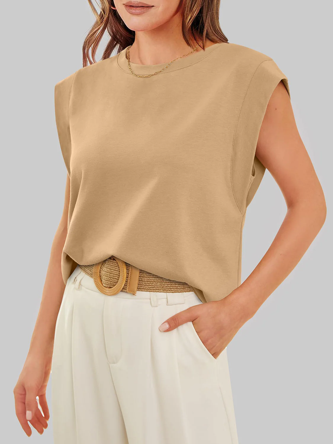 Florira Round Neck Cap Sleeve T-Shirt - Image 13