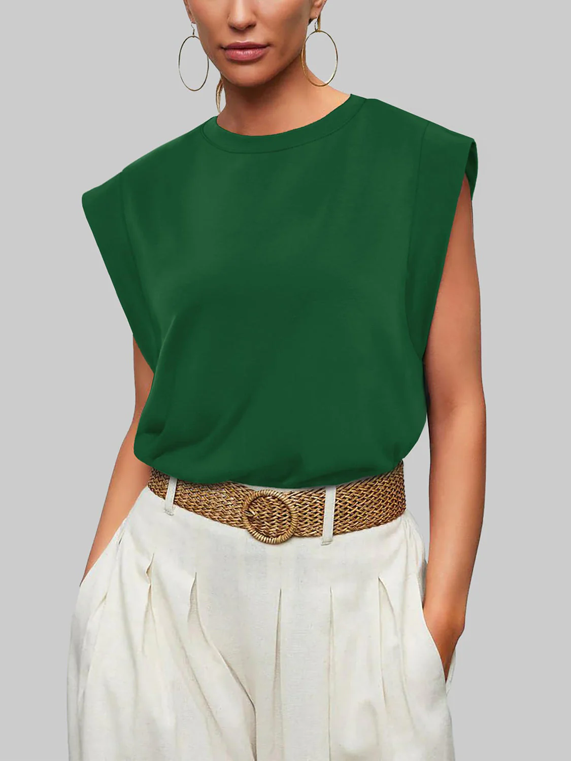 Florira Round Neck Cap Sleeve T-Shirt - Image 16