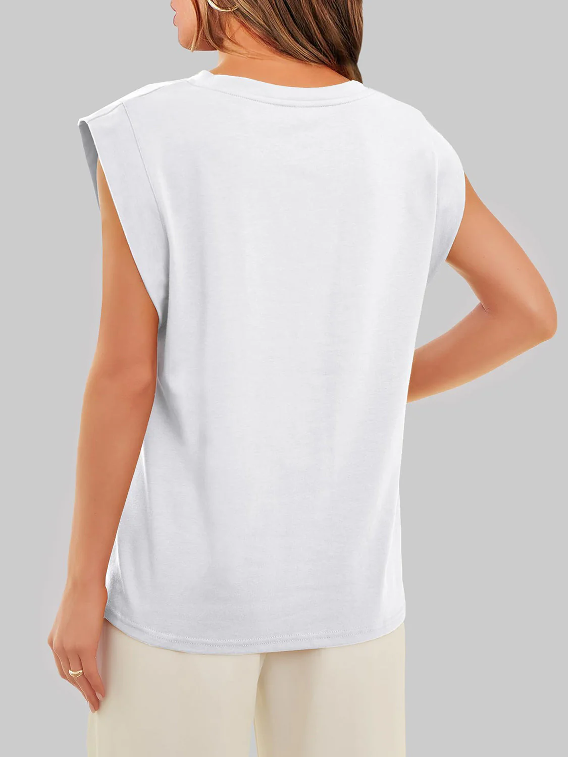 Florira Round Neck Cap Sleeve T-Shirt - Image 2