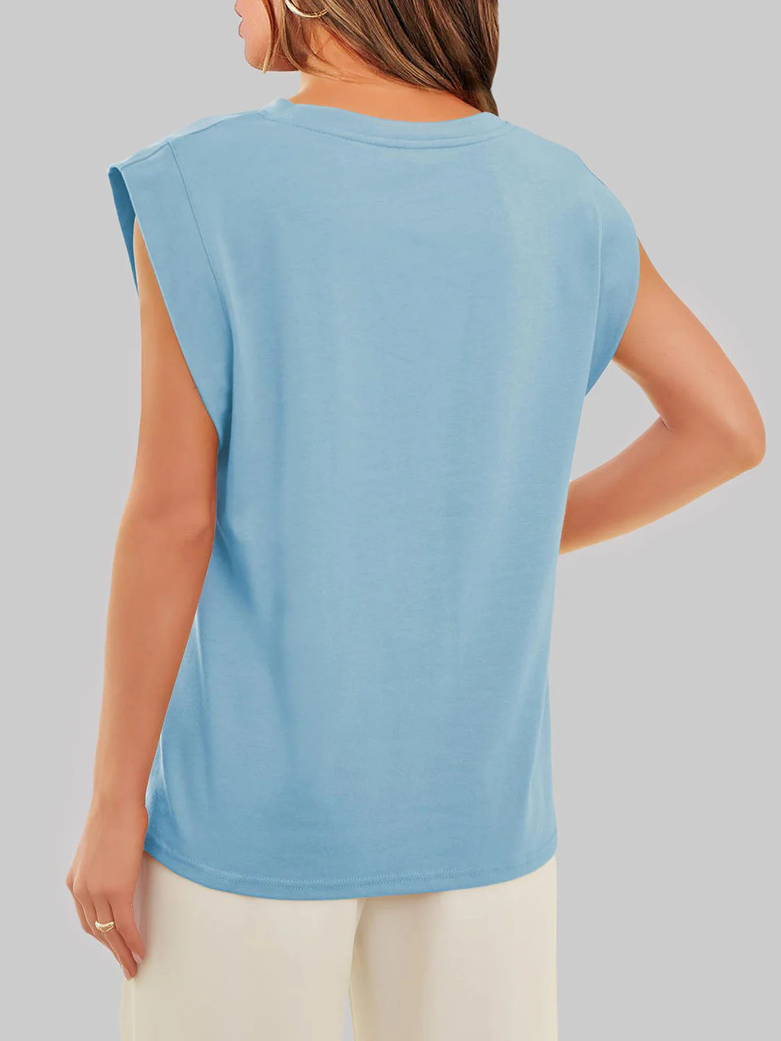 Florira Round Neck Cap Sleeve T-Shirt - Image 20