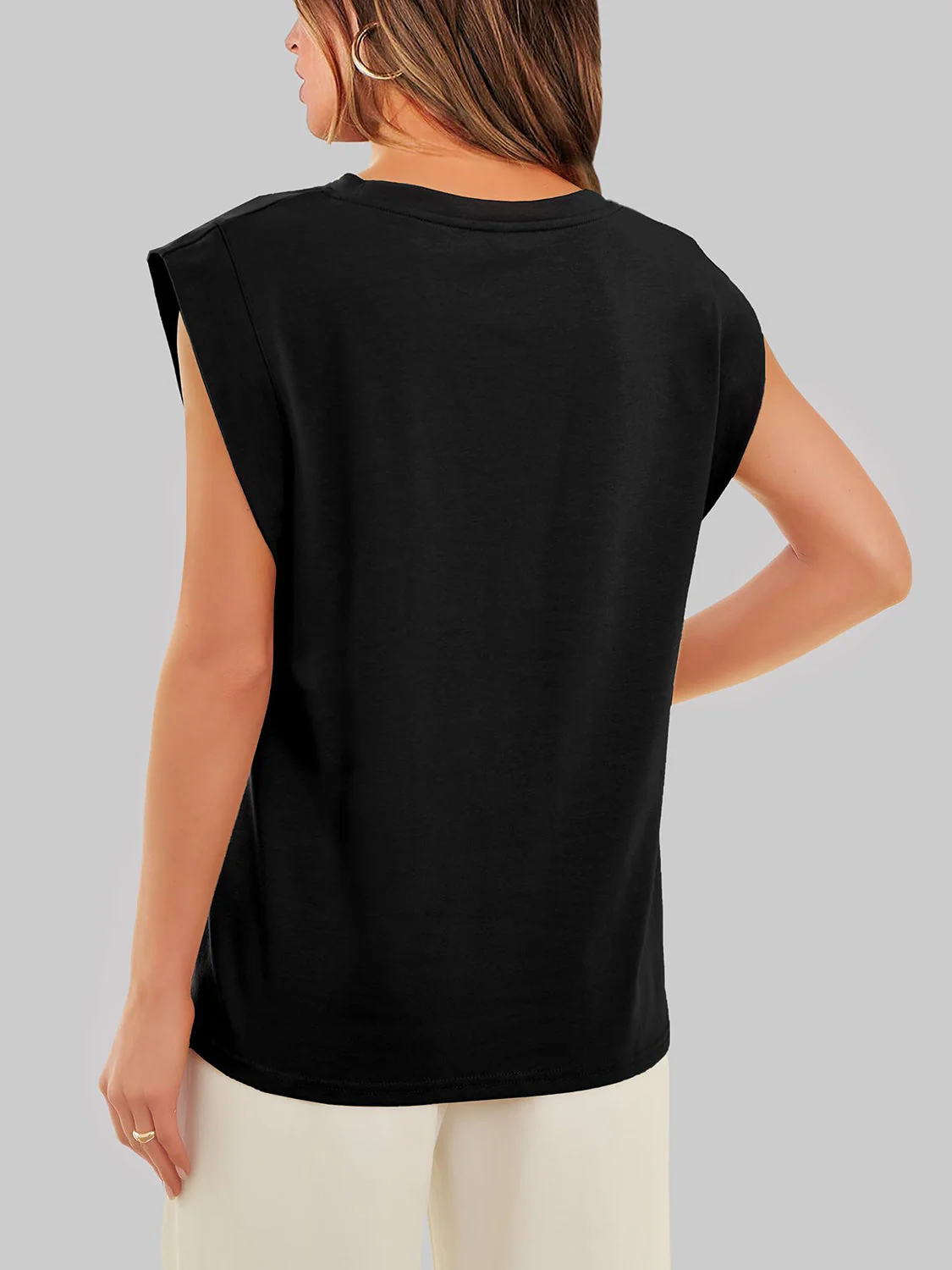 Florira Round Neck Cap Sleeve T-Shirt - Image 8